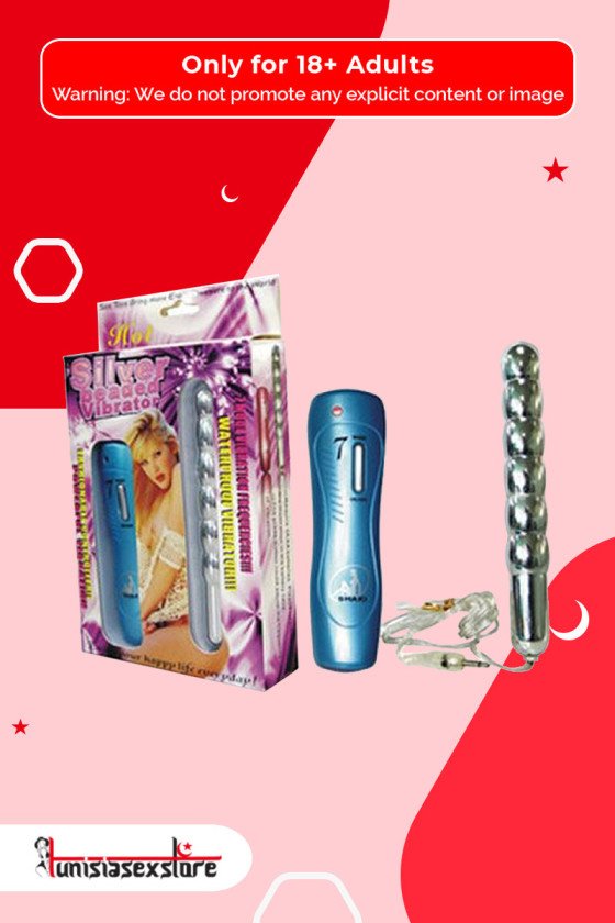 Silver Beaded Anal Vibrator AD-012