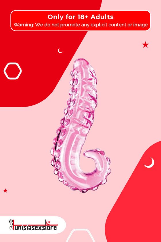 Kiss of Tongue Crystal Glass Dildo Anal Toy GD-002