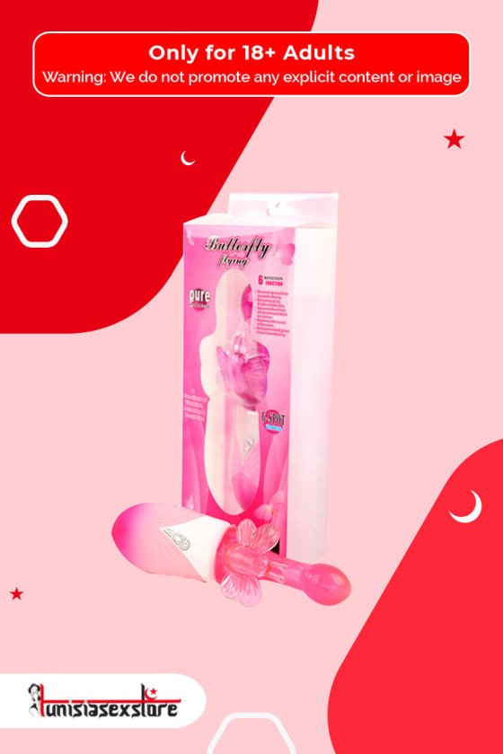 Butterfly Clitoris 6 Function Rotation Rabbit Vibrator RV-017